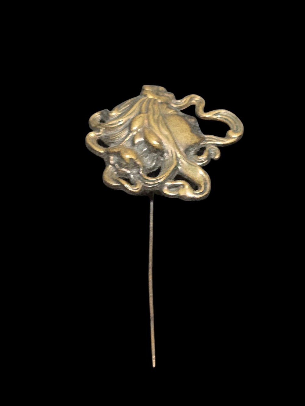 Vintage | Gold-Tone Decorative Floral Stick Pin